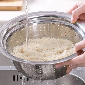 washing of rice